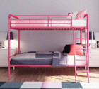 Cama Litera Twin Para Ni  as Marco De Cama Twin Metal Bunk Bed Frame Pink New