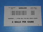 Super Star  williams  Score Cards  - 3 Card Set