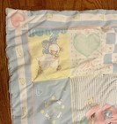 Vintage Handmade Baby Child   s Quilt Mother Goose Nursery Rhyme Farm Bears Pastel