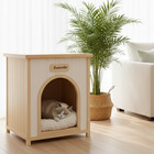 Modern Cedar Indoor Dog House For Small Dogs   Cats W  Removable Cushion