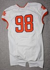 Clemson Tigers Football Jersey Mens 50 L White Game Worn Team Issued Nike  98