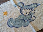 Vintage Infant Baby Area Throw Rug Nursery Decor Sleeping 1960s Oval Bathmat Mat