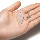 New Clear Quartz Crystal Pendulum W  Chain- Reiki Chakra Healing