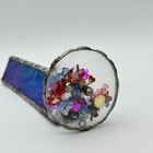 Vintage Leaded Stained Glass Kaleidoscope W  Rotating Wheel 