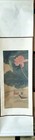 Lotus Flower And Waterfowl Hanging Scroll Japanese Art 146x38 Cm Antique