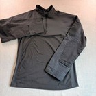 Condor Mens Tactical Combat Shirt Black Gray Quarter Zip Ripstop Sleeves Size M