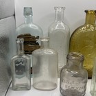 Lot Of 22 Antique Glass Bottles Vintage Medicine Apothecary Druggist Collection