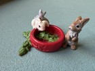 Schleich 2012 Baby Bunnies Eating Figure Rabbit Bunny Farm Pet 13725 Retired Toy