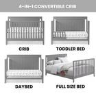 Lazio 4-in-1 Convertible Crib  Dove Gray  Greenguard Gold Certified