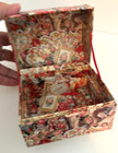 Vtg Victorian Scrap Angels Domed Box Chest Gift Cardboard Cupid Jewelry Trinket