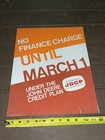 Vintage 1969 John Deere Tractor Credit Finance Plan Cardboard Sign - Nos