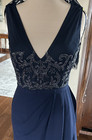 Navy Blue Evening Gown Formal Dress Mother Of The Bride Or Groom  Size 6