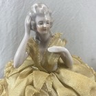 Vintage Porcelain Germany Half Doll With Legs  5010  Pin Cushion - 6 Inches