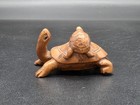 Vintage Japanese Wooden Netsuke-style Turtle   Baby Turtle Figure early 20th C