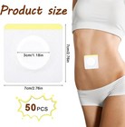 50pcs Disposable Castor Oil Belly Button Patch Self-adhesive Organic Castor    
