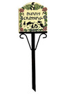 Santa Barbara Ceramic Design Vintage 1994 Bunny Crossing Garden Plaque Stake New