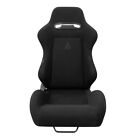 1 Pair Tanaka Black Cloth   Black Stitching Racing Seats Reclinable For Acura
