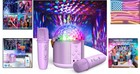 Karaoke Machine With Disco Led Lights For Adults Kids  Portable Bluetooth Spe   