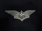 Vintage Meister Sweater Women s Small Black Studded Wing Design Wool Blend