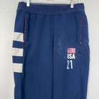 Usa Volleyball  21 Adidas Navy Blue Team Issue Athletic Warmup Pants Men s Large