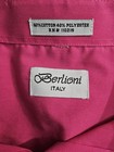 Berlioni Italy Men s Long Sleeve Button Down Shirt Hot Pink 60 40 Cotton Blend