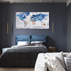 -world Map Wall Art-modern Art Wall Decor-framed Artwork For Walls-canvas Art Fo