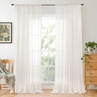 Sheer Curtains 84 Inches Long 2 Panels Set For 52 w X 84 l  pack Of 2  Linen
