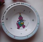 Talking Barneys Baby Bop Plush Bowl Pvc Action Figure Lot Set Vintage Read