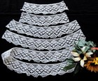 Two Handmade Antique Torchon Bobbin Lace Trims - 3 2 3 Yards Total  134   Clean
