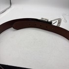 Brighton Womens Brown Leather Belt Silver Buckle Size L Nwot