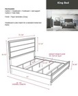 Kings Brand Furniture     Ambroise 6-piece King Size Bedroom Set  Grey   Black