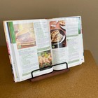 Cookbook   Bible Stand Holder Wood With Metal Rim And Back Stand 9 5 x9 