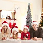 5ft Pop Up Tinsel Christmas Tree collapsible Artificial Pencil Skinny Xmas Co   