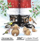  5367  Two Paper Beverage   Cocktail Decoupage Art Craft Napkins - Christmas