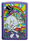 Zippo White Rabbit Design Purple Matte Windproof Pocket Lighter  237-090423