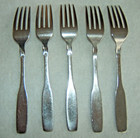 5 Dinner Forks Oneida Community Paul Revere Stainless 7 25 