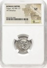Ngc Vf Trajan 98-117 Ad Caesar Roman Empire Ar Silver Denarius Coin  High Grade 