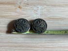 Vintage Brass Button W Ornate Floral Or Scroll Design