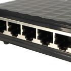 New Rj45 Mini 5-ports Fast Ethernet Network Black Switch Hub For Desktop Pc