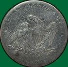 1837 Capped Bust Reeded Edge Half Dollar Very Fine Vf Coin  Cleaning  32865