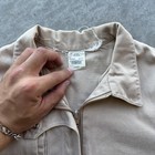 Vintage 1990s Boxy Tan Zip Up Cream Jacket