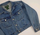 Vintage Ralph Lauren Polo Country Denim Blue Jean Jacket Trucker Cropped Usa M