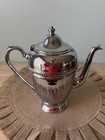 Vintage Cromwell Silver Mfg Chromium Coffee Tea Pot W  Creamer   Sugar Euc