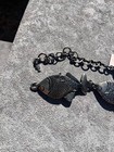 Vintage 90 s Silver Metal Fish Belt By The Limited  One Size  Made In Korea