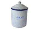 1920s French Enameled Kitchen Canisters