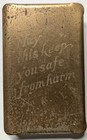 Ww2 Gold Plated Steel Front Panel   Heart Shield Pocket Bible