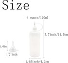 5 Pcs Precision Tip Applicator Bottles  4 Ounce Needle Bottle  With White