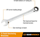 34 Pc  Standard   Stubby Ratcheting Wrench Set  Sae   Metric - 85034