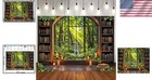 Vintage Library Decor For Video Conferences 10x8ft