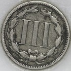 1868-p Three Cent Piece  Copper nickel Over 100 Years Old As Shown  sn01 